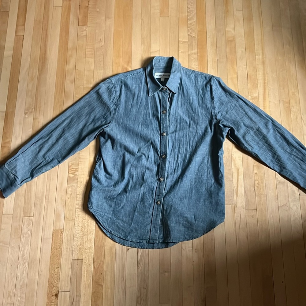 Chambray button down shirt